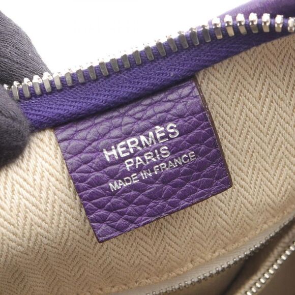 Hermes Shoulder Bag Masai PM Iris Leather Masai PM Iris Women's Used B - Picture 4 of 13